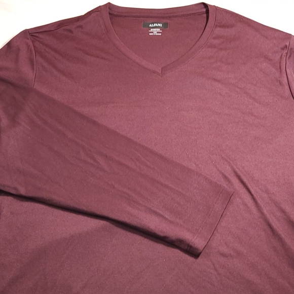 Alfani stretch long-sleeve V-neck deep red - Picture 8 of 16